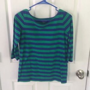 Lilly Pulitzer 3/4 sleeve cotton STRIPE top EUC